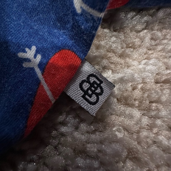 Designer- Little Bum Bums VDAY Heart Print Kids Pajama Set - Blue and Red - Picture 7 of 10